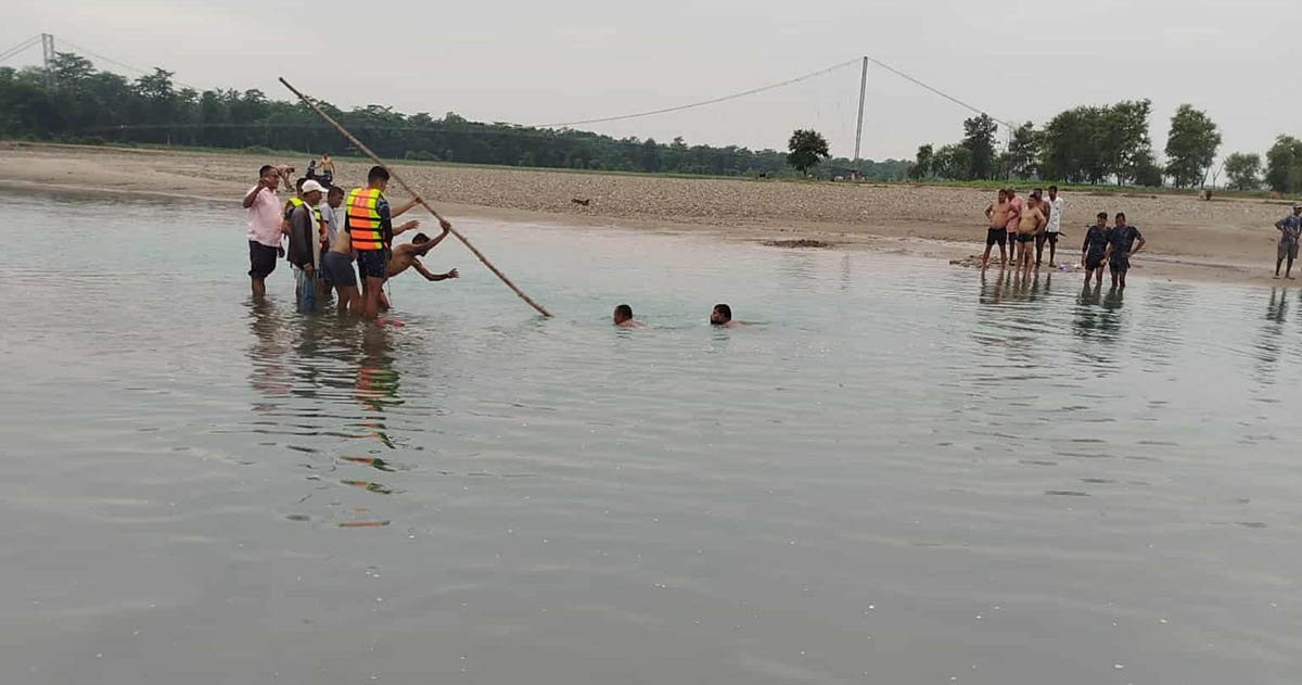 खुटिया नदीमा डुबेका किशोरको अवस्था अज्ञात, सुरक्षाकर्मी परिचालन