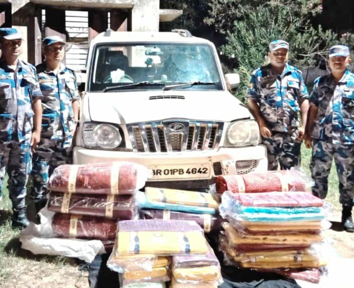भन्सार छलीको सामानसहित भारतीय स्कारपियो गाडी प्रहरीको नियन्त्रणमा 