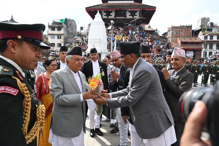 राष्ट्रपति पौडेलले गरे ईन्द्रजात्रा अवलोकन
