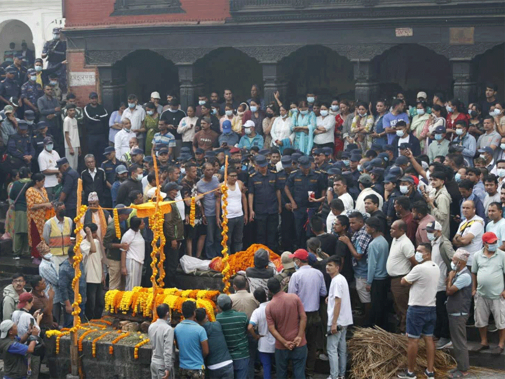 जेन जेड आन्दोलनमा ज्यान गुमाएका चार युवाको अन्त्येष्टि