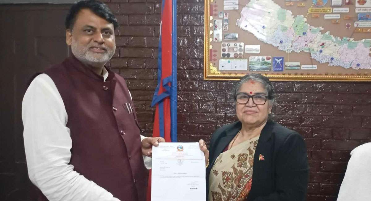 मुख्यमन्त्री सोनलको राजीनामा पत्र स्वीकृत