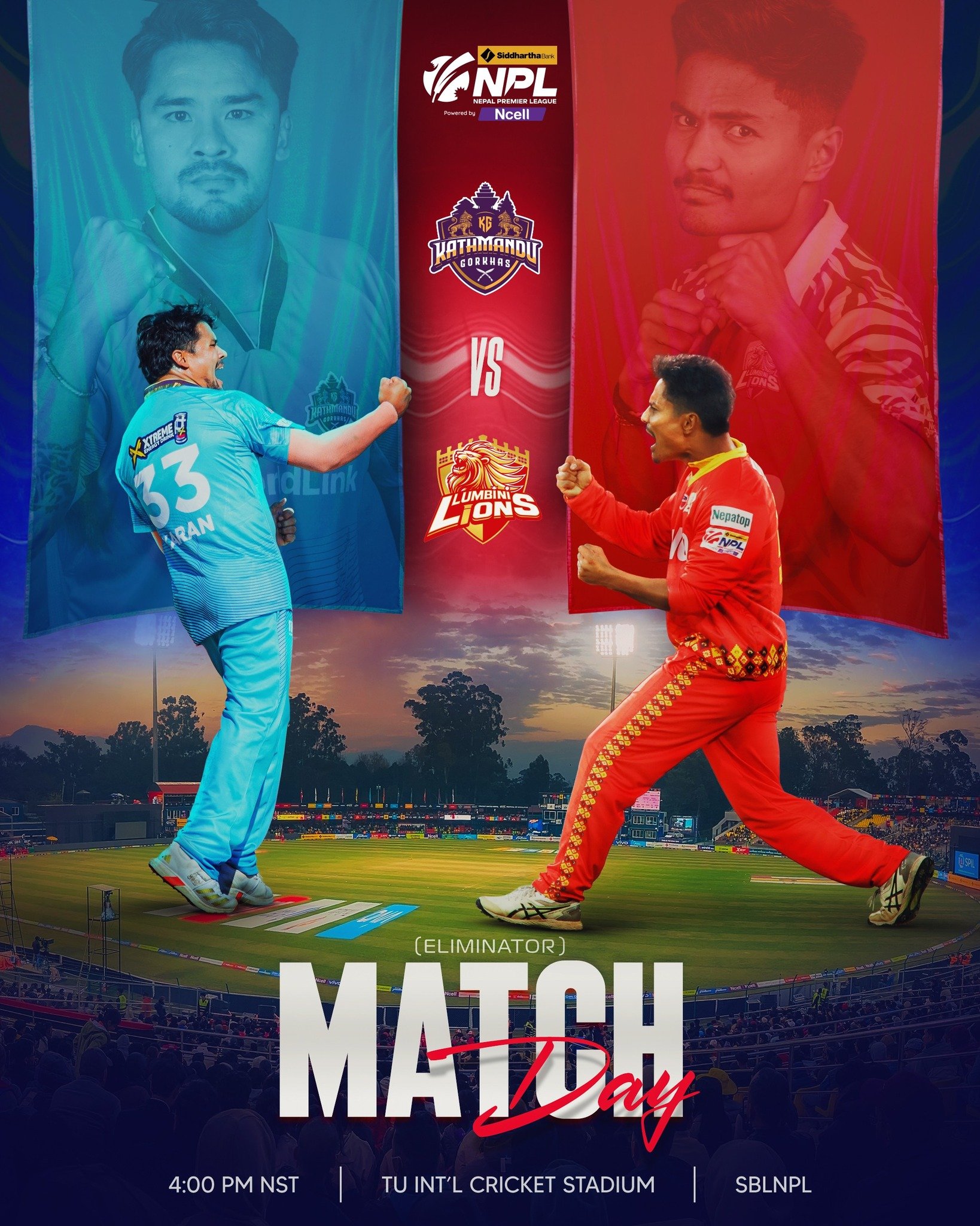 एनपीएलः एलिमिनेटरमा आज काठमाडौं र लुम्बिनी भिड्दै एनपीएलः एलिमिनेटरमा आज काठमाडौं र लुम्बिनी भिड्दै