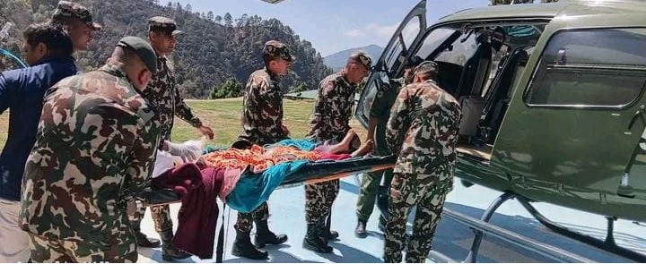 हेलिकप्टरमार्फत उद्वार गरिएकी महिला र नवजात शिशुको मृत्यु