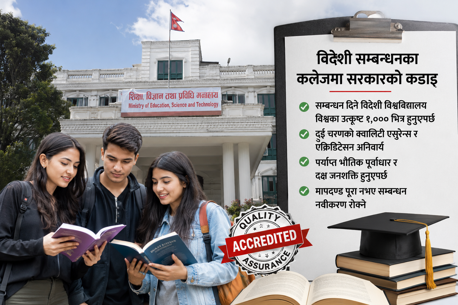 विदेशी सम्बन्धनका कलेजमा सरकारको कडाइ विदेशी सम्बन्धनका कलेजमा सरकारको कडाइ