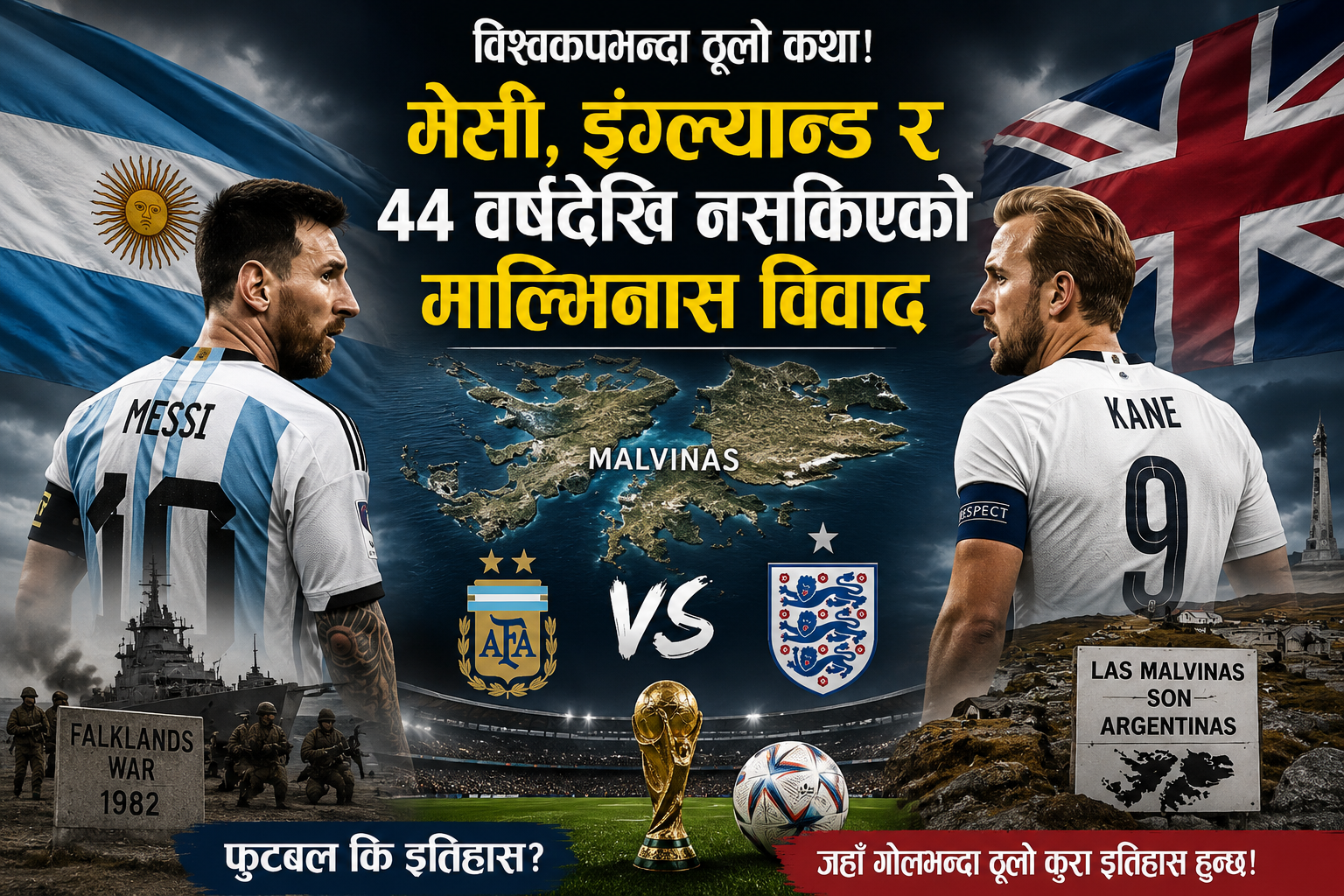 एउटा सानो टापु, जसले दुई देशबीच युद्ध मात्रै होइन, फुटबलको सबैभन्दा ठूलो प्रतिस्पर्धा पनि जन्मायो एउटा सानो टापु, जसले दुई देशबीच युद्ध मात्रै होइन, फुटबलको सबैभन्दा ठूलो प्रतिस्पर्धा पनि जन्मायो