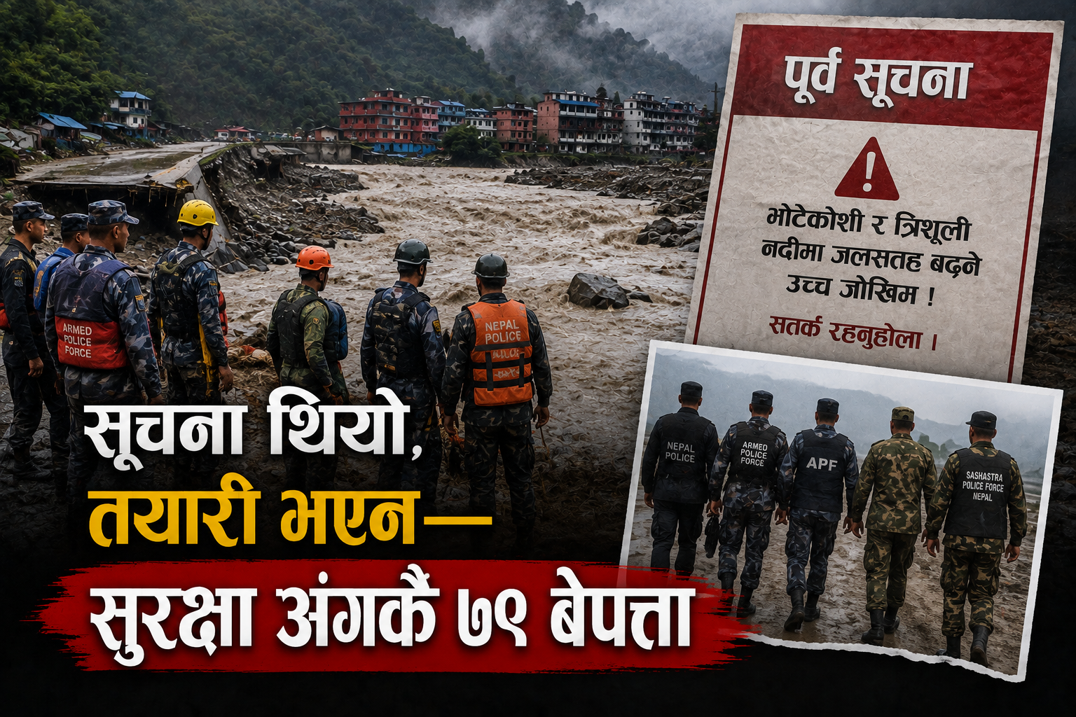 सूचना थियो, तयारी भएन—सुरक्षा अंगकै ७९ बेपत्ता सूचना थियो, तयारी भएन—सुरक्षा अंगकै ७९ बेपत्ता